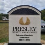 Presley Wealth Management - Monument Sign, Non-Lit Letters - Greater Baton Rouge Signs