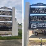 Before and after image of Griffin & Furman LLC HDU Sandblasted sign - Greater Baton Rouge Signs